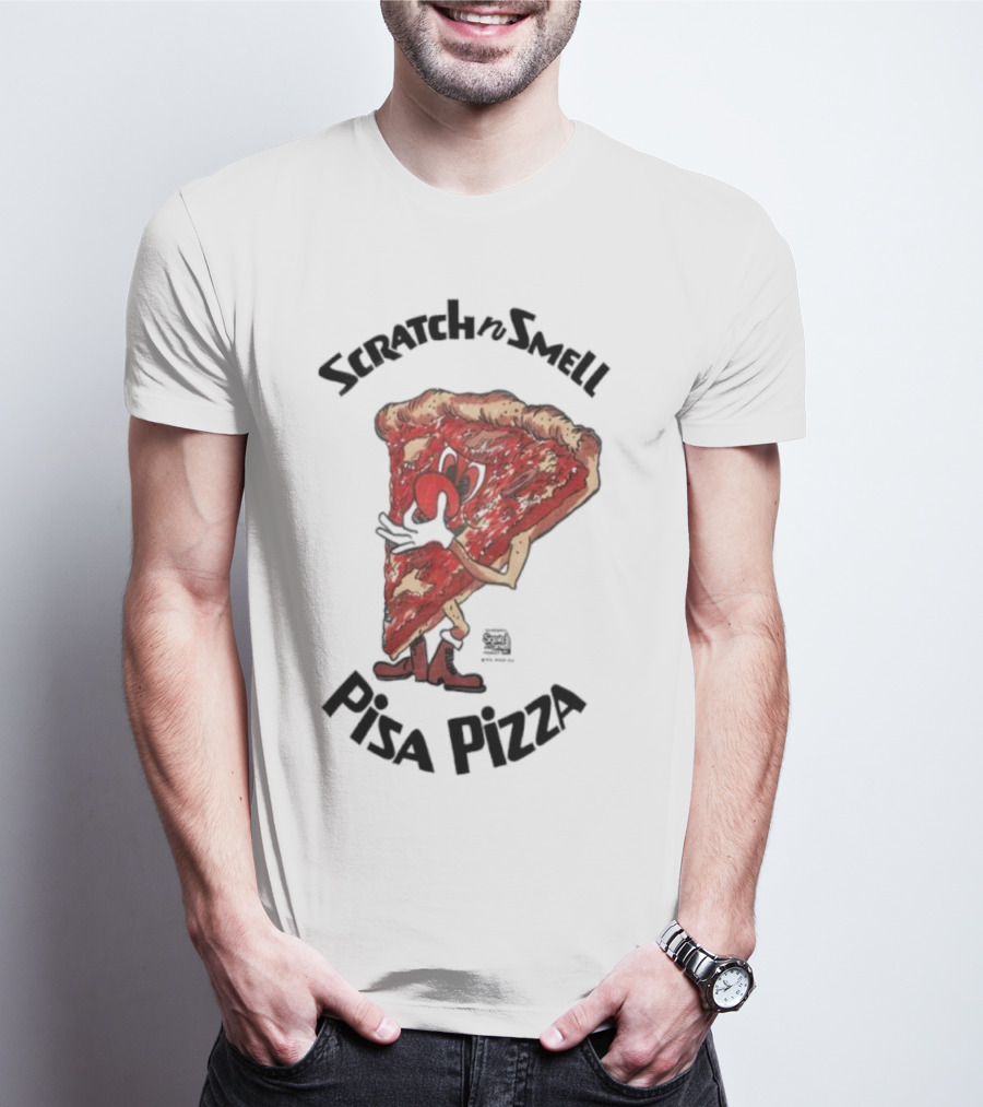 Scratchn Smell Pisa Pizza Slice Fun T-Shirt