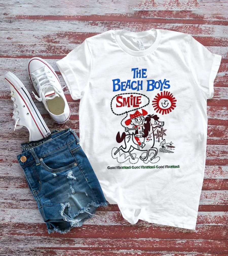 The Beach Boys Smile Album Artwork Sunshine Surfing Vibes T-Shirt