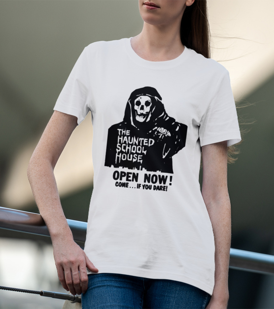 The Haunted School House Horror Movie Eerie Childhood Education Ghost Story T-Shirt