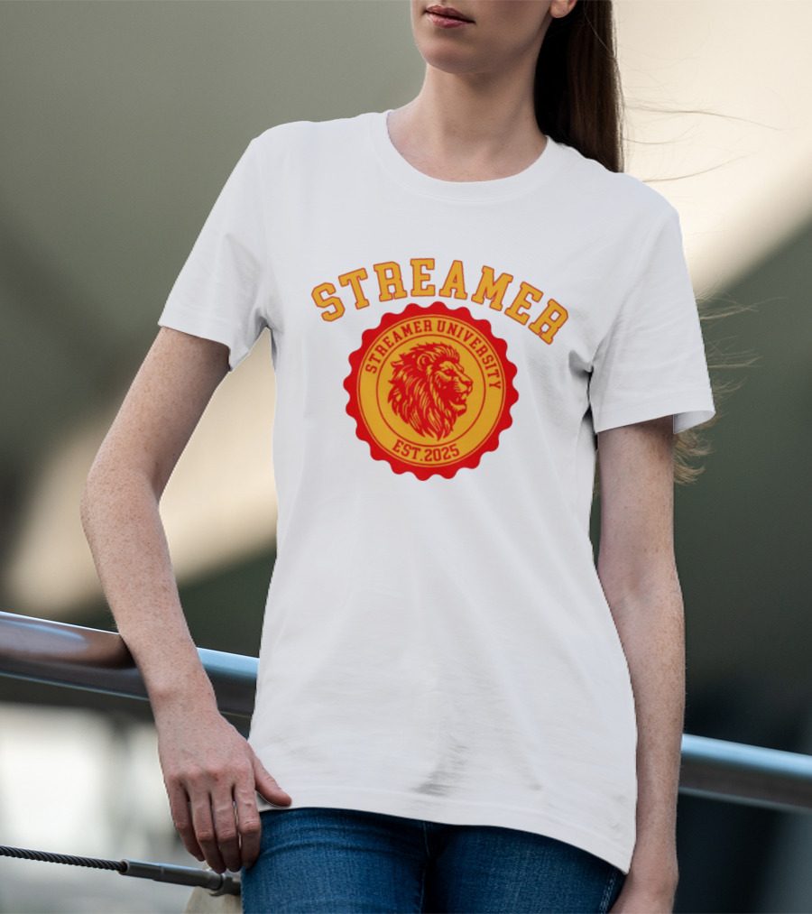 Streamer University Est 2025 Lion Emblem T-Shirt
