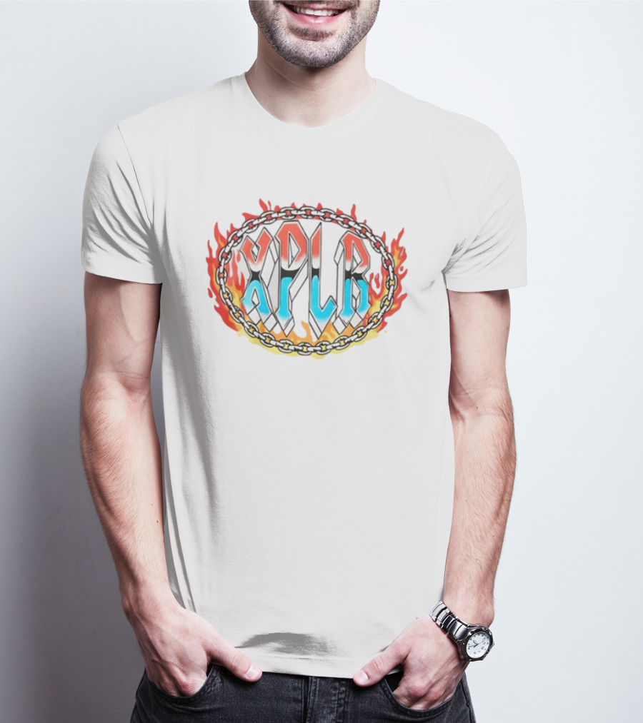 Xplr Flame Chain Design With Bold Font T-Shirt