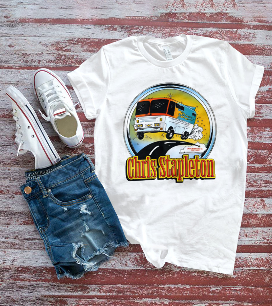 Chris Stapleton Youth Bus Flying Road Adventure T-Shirt