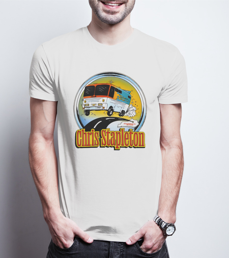 Chris Stapleton Youth Bus Flying Road Adventure T-Shirt