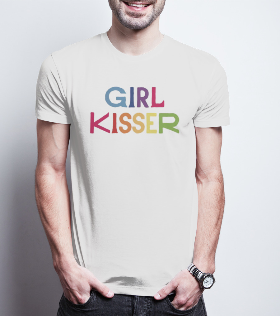 Rainbow Pride Girlinred Girl Kisser LGBTQ+ Bold Statement T-Shirt