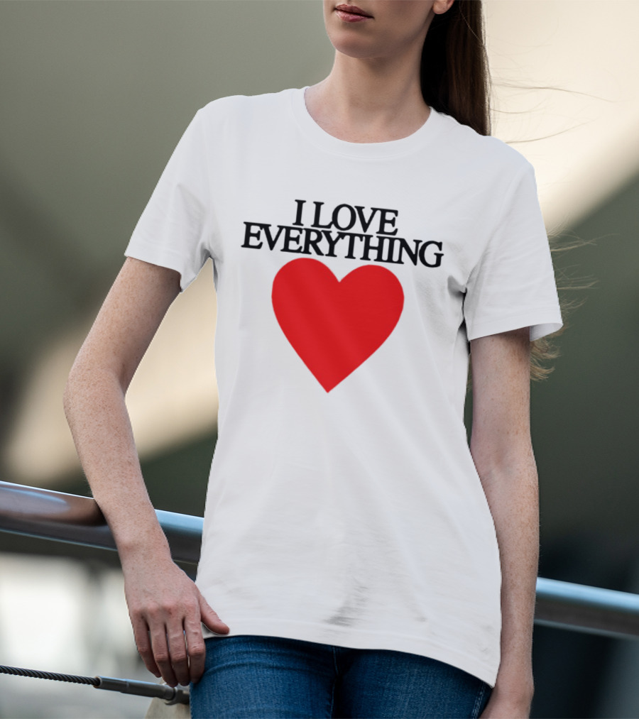 Mira Joyce I Love Everything Heart Red Graphic Style T-Shirt