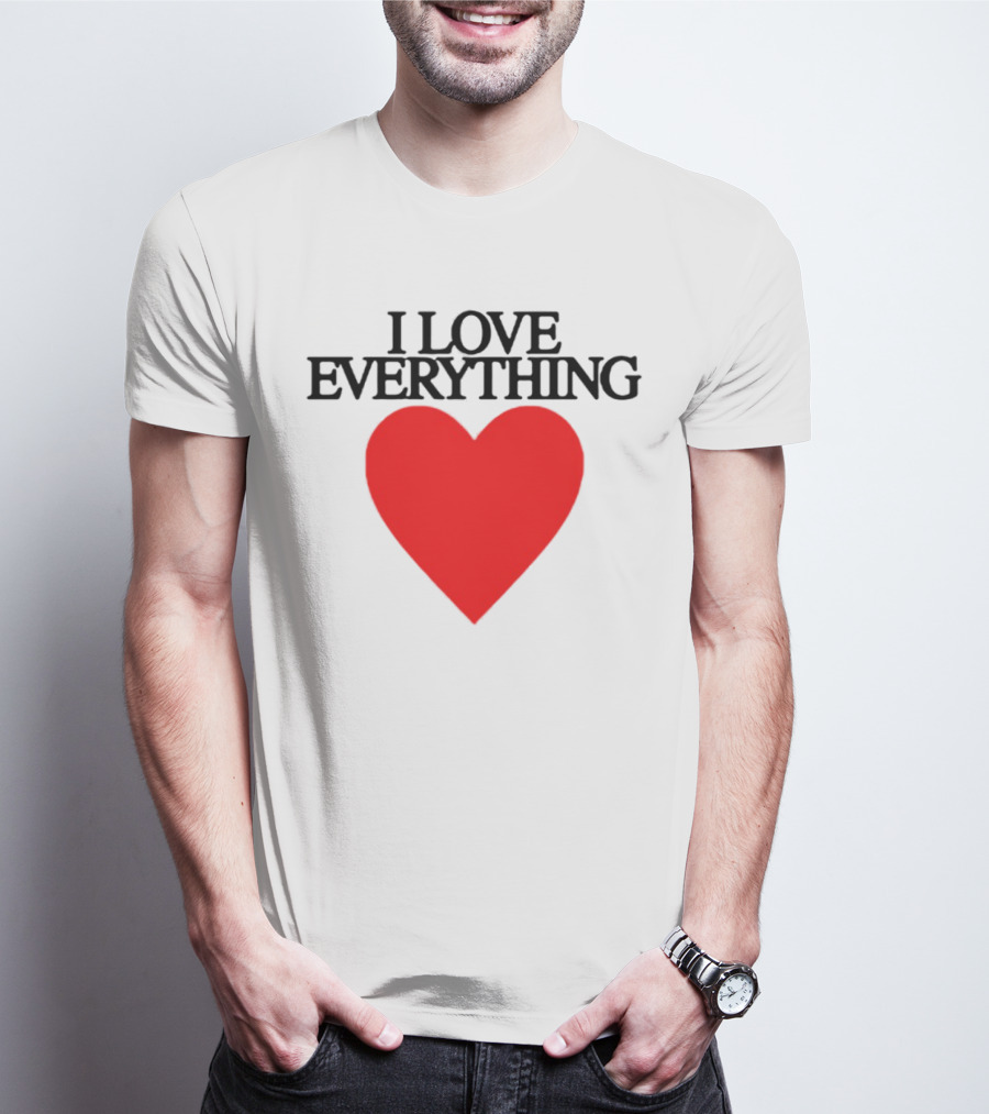 Mira Joyce I Love Everything Heart Red Graphic Style T-Shirt
