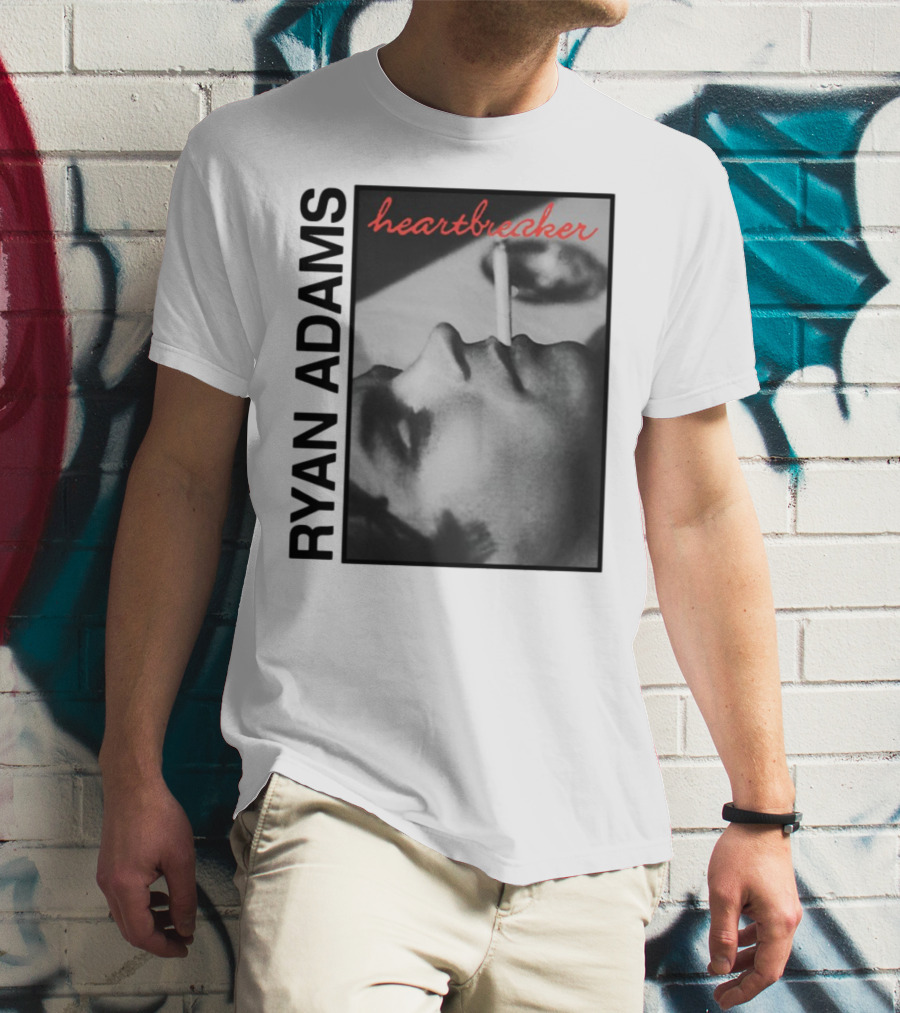 Ryan Adams Heartbreaker Anniversary Cigarette Portrait T-Shirt