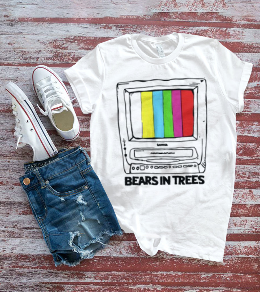 Bearsintrees TV Colorful Retro Bars Aesthetic T-Shirt