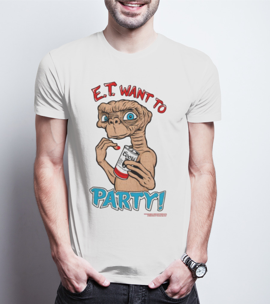 E.T. Want To Party Coors Can T-Shirt