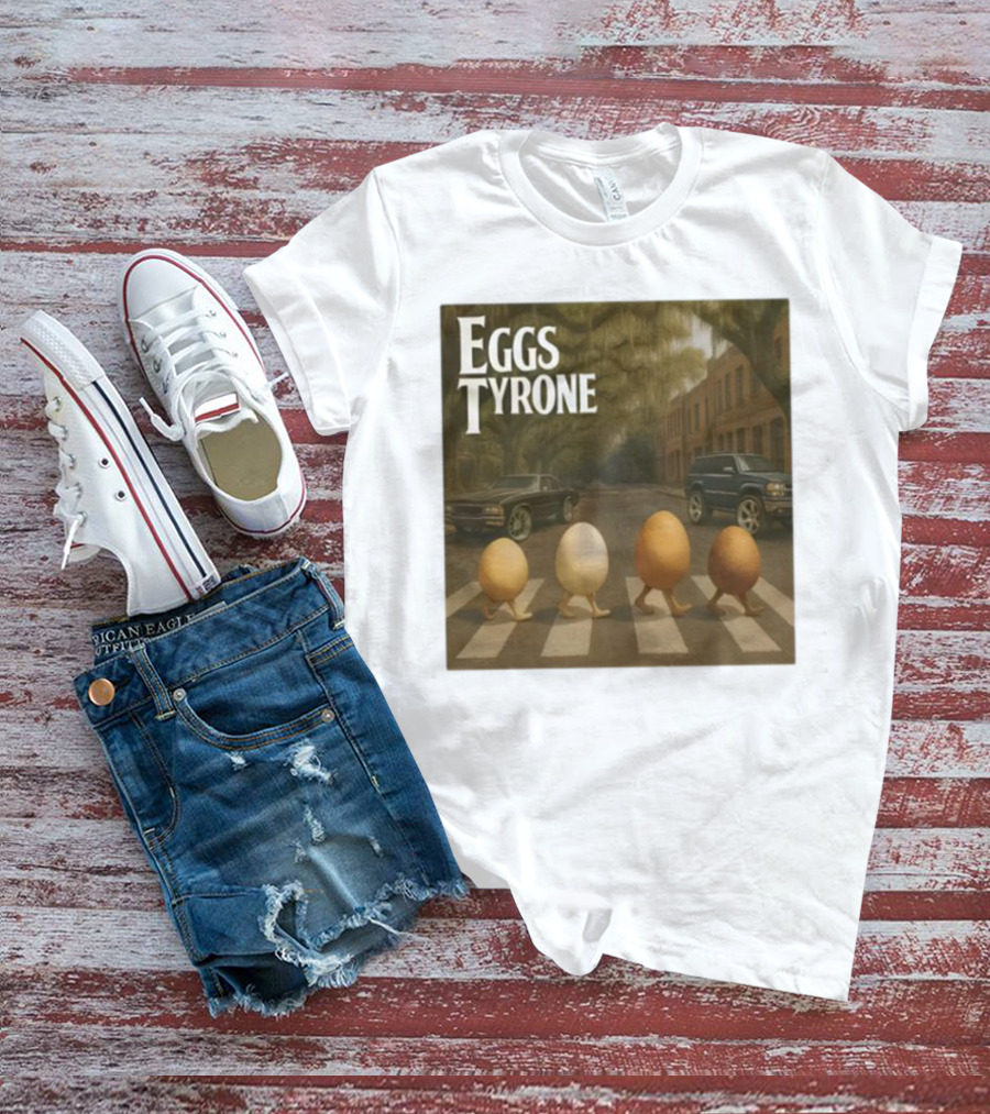 Eggs Tyrone Abbey Road Parody Street Scene T-Shirt