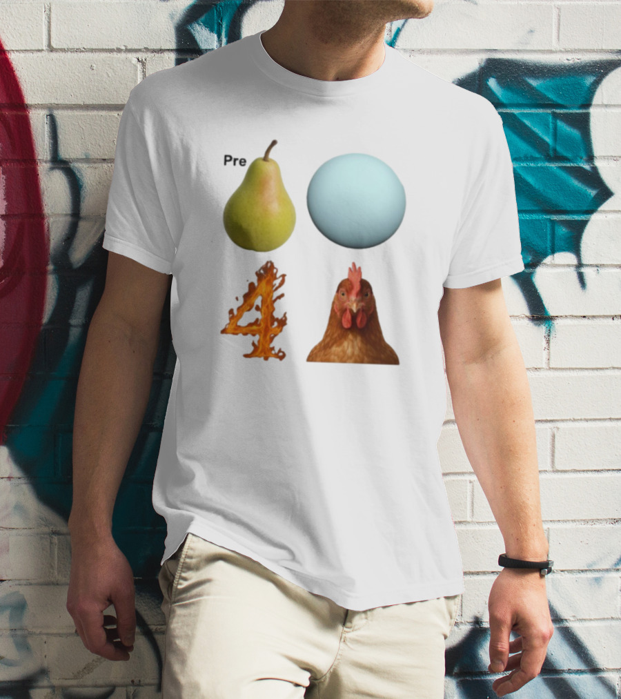 Prepare Pear Sphere Fire Chicken T-Shirt