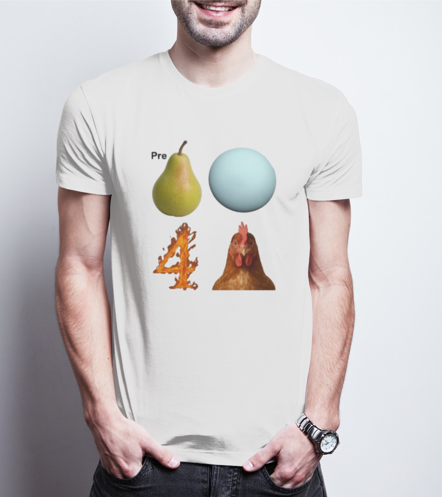Prepare Pear Sphere Fire Chicken T-Shirt