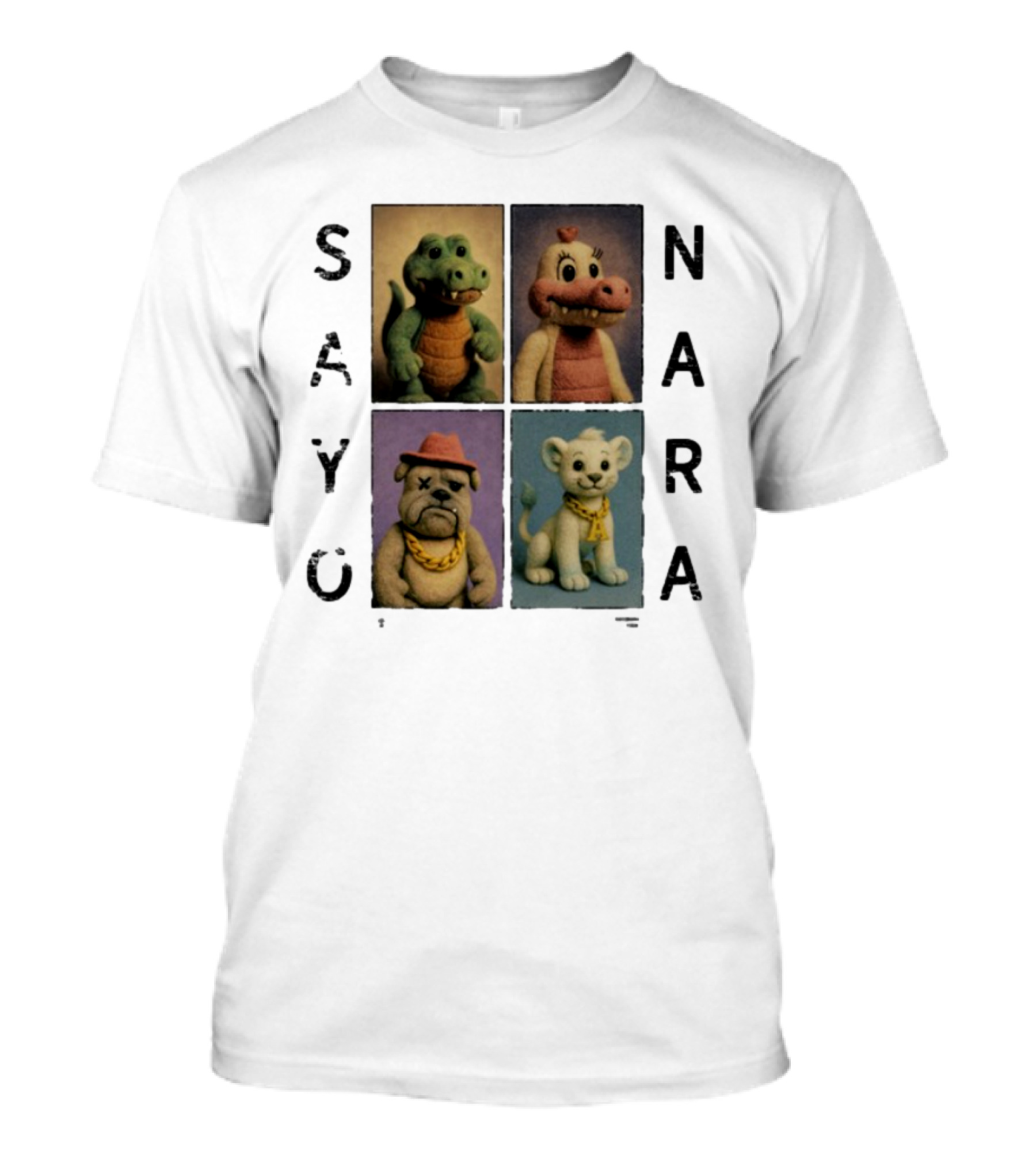 Sayonara Fvmily Vintage Animal Characters T-Shirt
