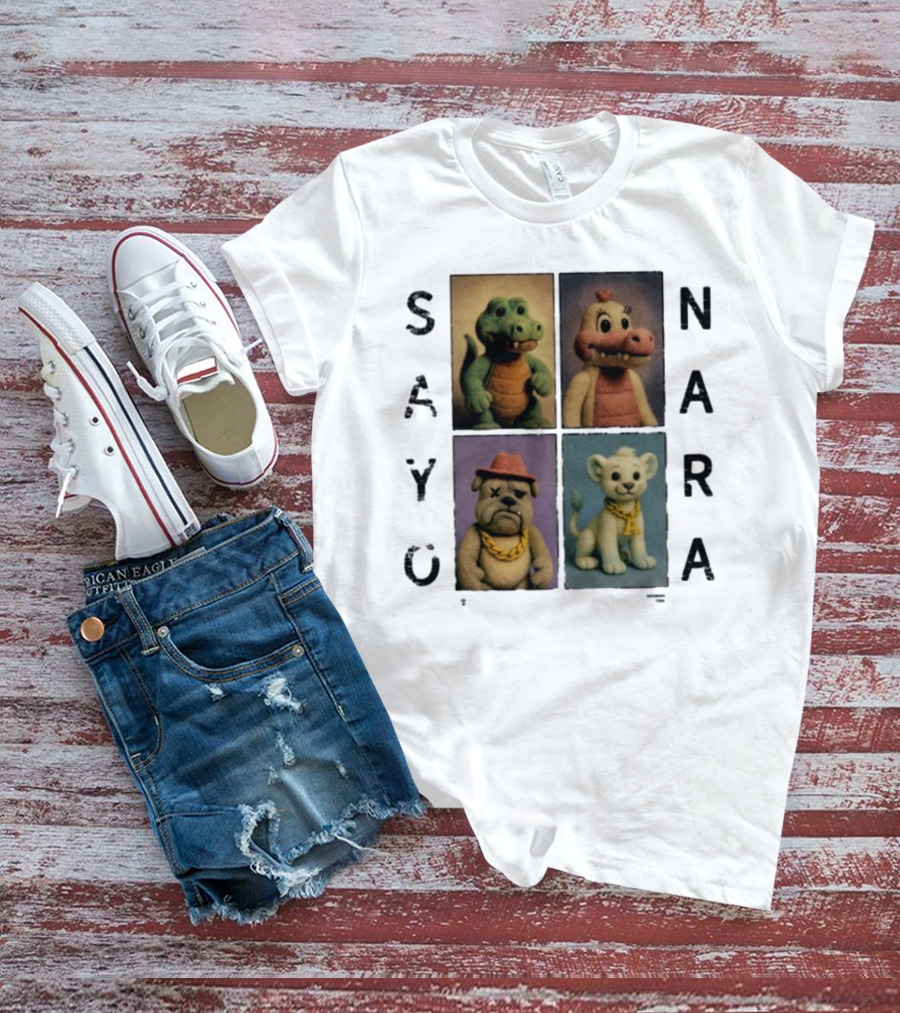 Sayonara Fvmily Vintage Animal Characters T-Shirt