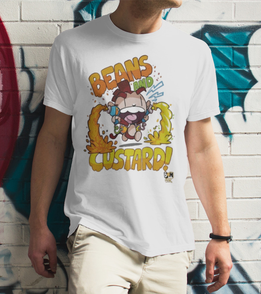 Beans And Custard Monkey Splash Comic Style Adventure T-Shirt