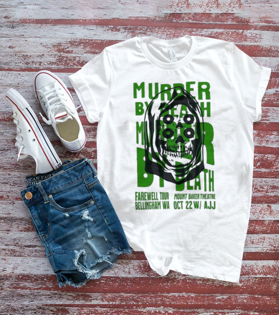 Murder By Death Farewell Tour Bellingham WA Oct 22 With AJJ 20th Anniversary T-Shirt