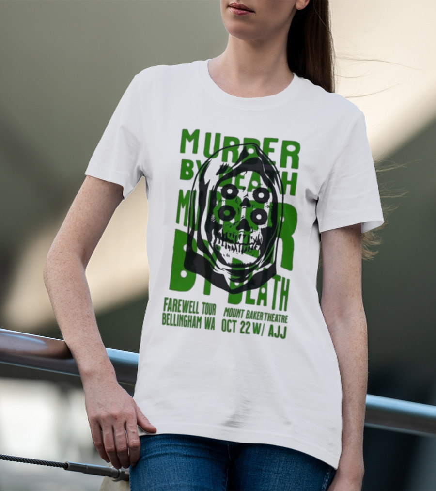 Murder By Death Farewell Tour Bellingham WA Oct 22 With AJJ 20th Anniversary T-Shirt