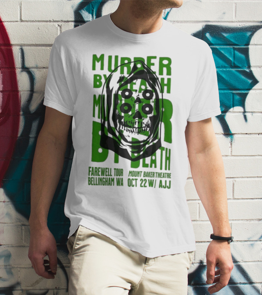 Murder By Death Farewell Tour Bellingham WA Oct 22 With AJJ 20th Anniversary T-Shirt