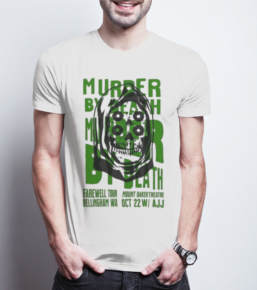 Murder By Death Farewell Tour Bellingham WA Oct 22 With AJJ 20th Anniversary T-Shirt