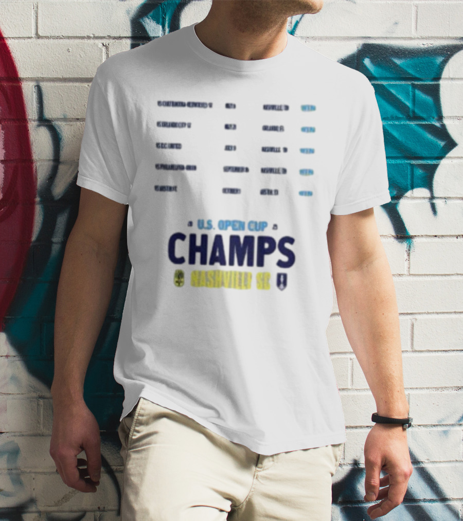 U.S. Open Cup Champs 2025 Nashville SC Concert Trophy T-Shirt