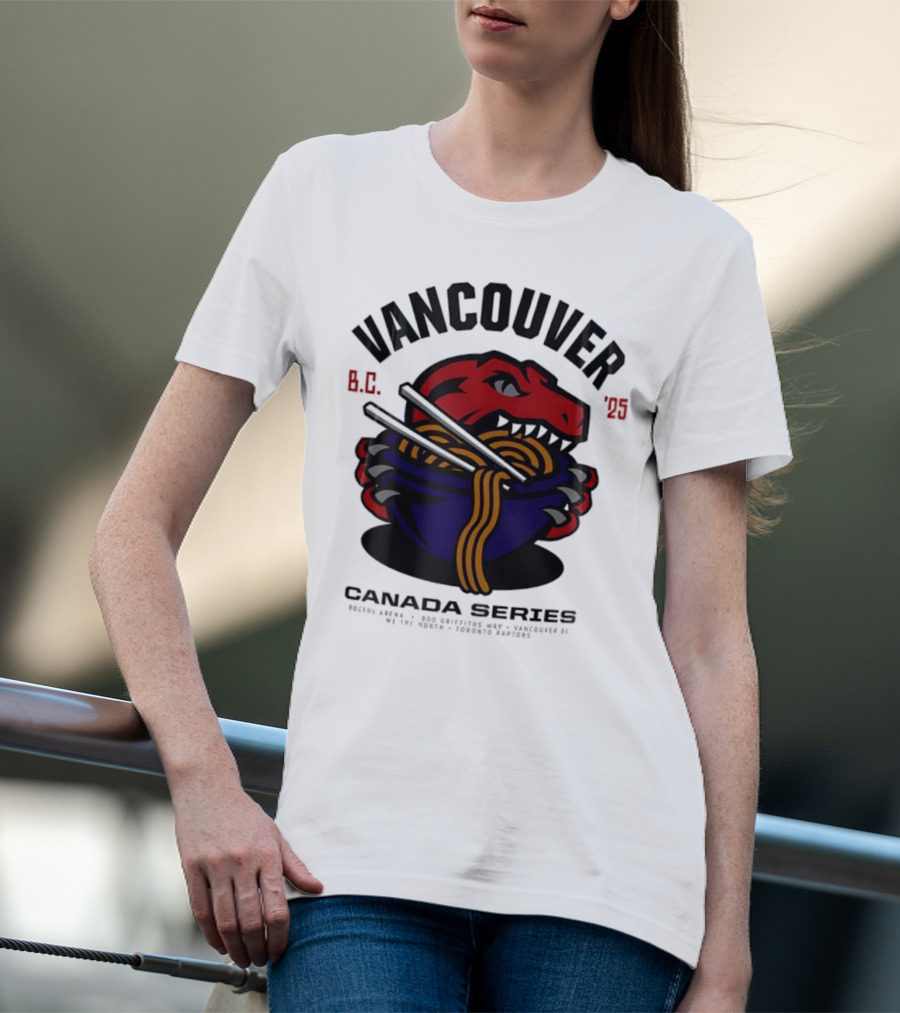 Vancouver BC 2025 Toronto Raptors Noodles Series T-Shirt