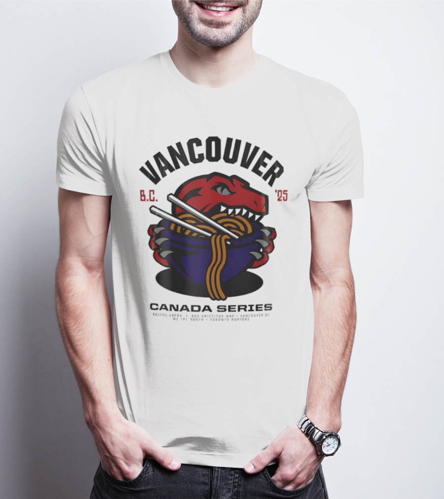 Vancouver BC 2025 Toronto Raptors Noodles Series T-Shirt