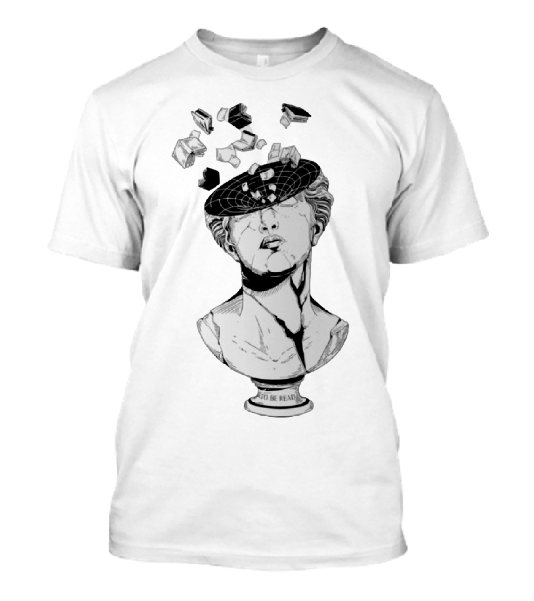 Daniel Greene To Be Read Exploding Head Sculpture With Floating Books T-Shirt