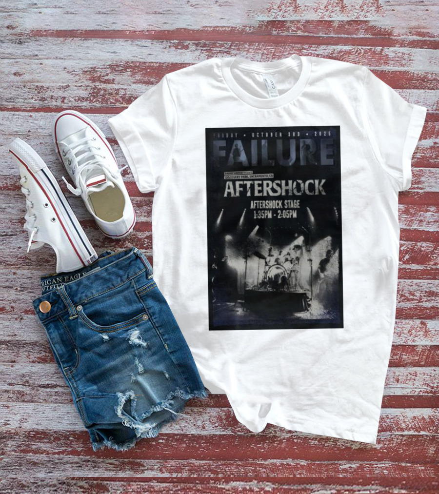 FAILURE Aftershock Discovery Park Sacramento October 3rd 2025 Tour T-Shirt
