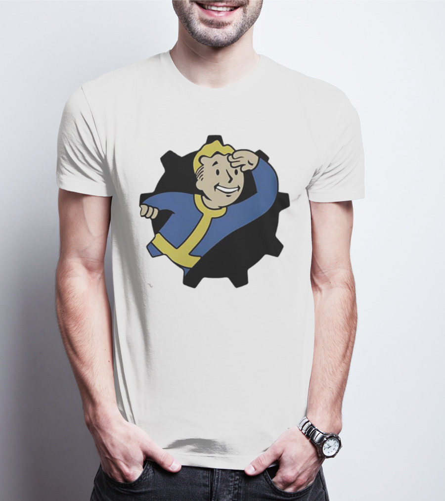 Fallout Vault Boy Lookout Iconic Pose T-Shirt