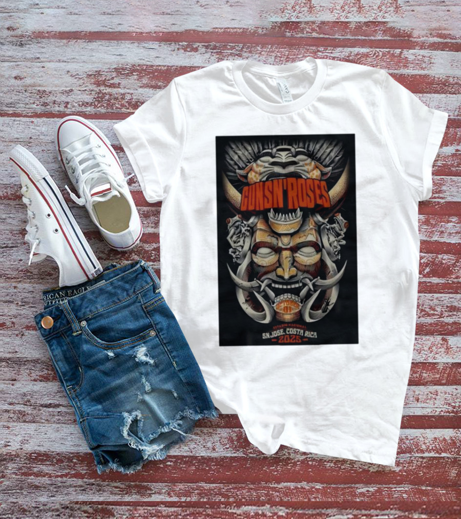 Guns N Roses Estadio Nacional San José Costa Rica 2025 T-Shirt