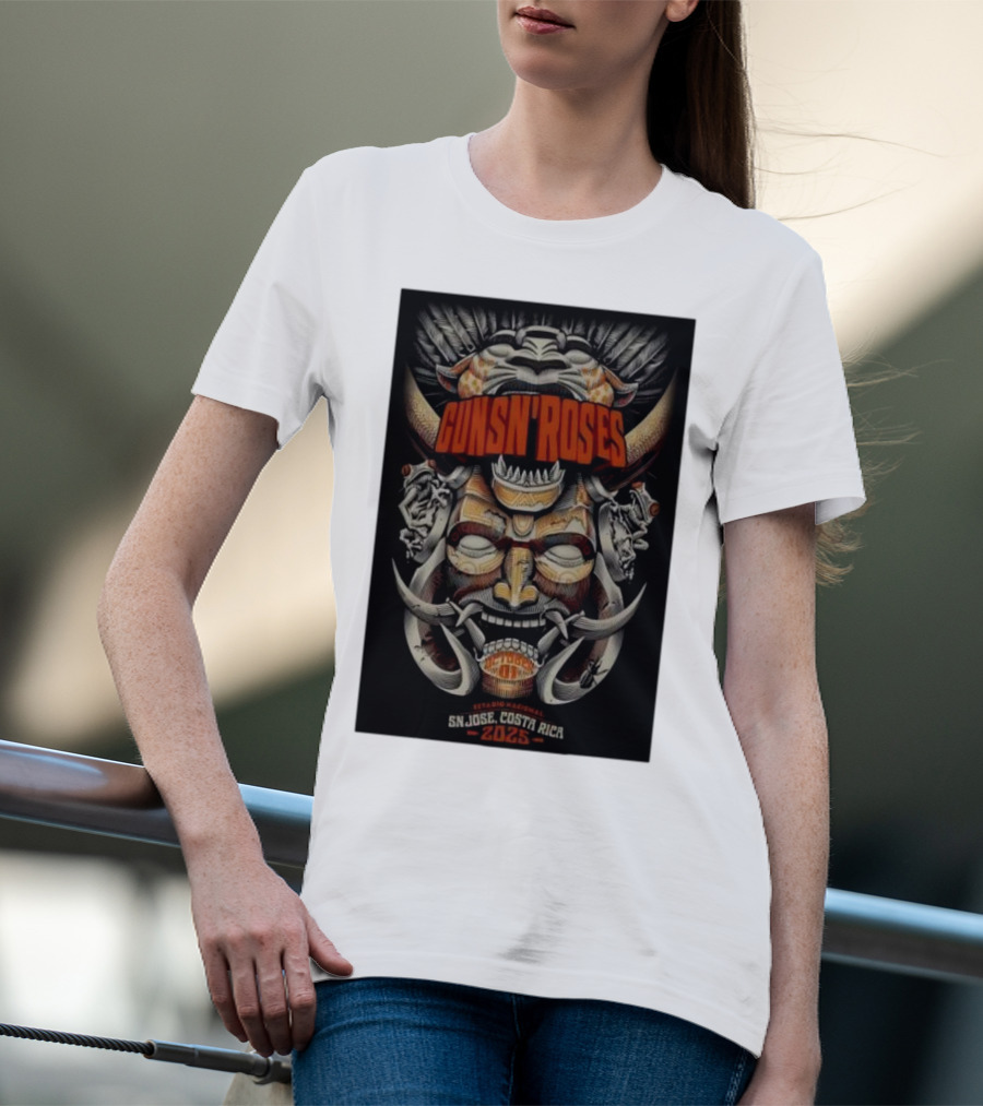 Guns N Roses Estadio Nacional San José Costa Rica 2025 T-Shirt