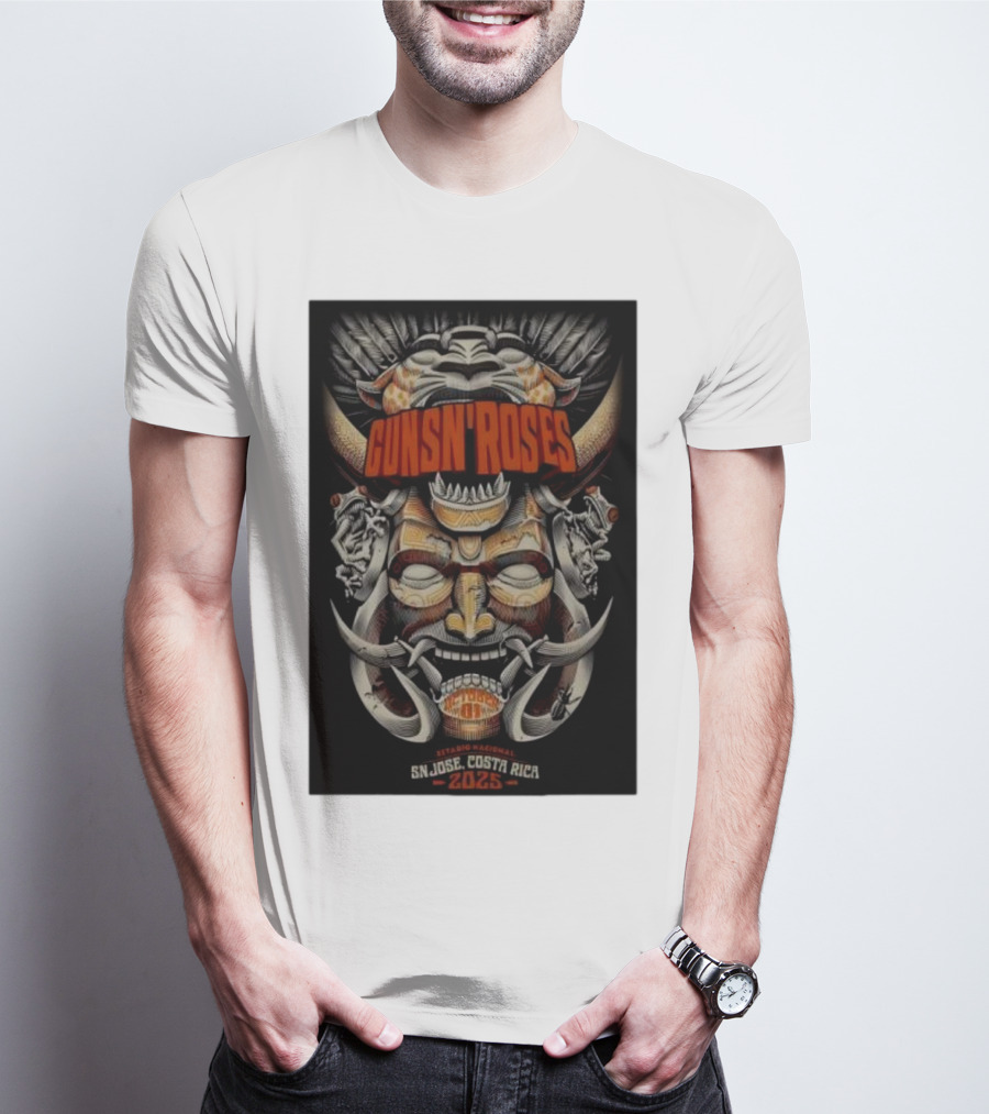 Guns N Roses Estadio Nacional San José Costa Rica 2025 T-Shirt