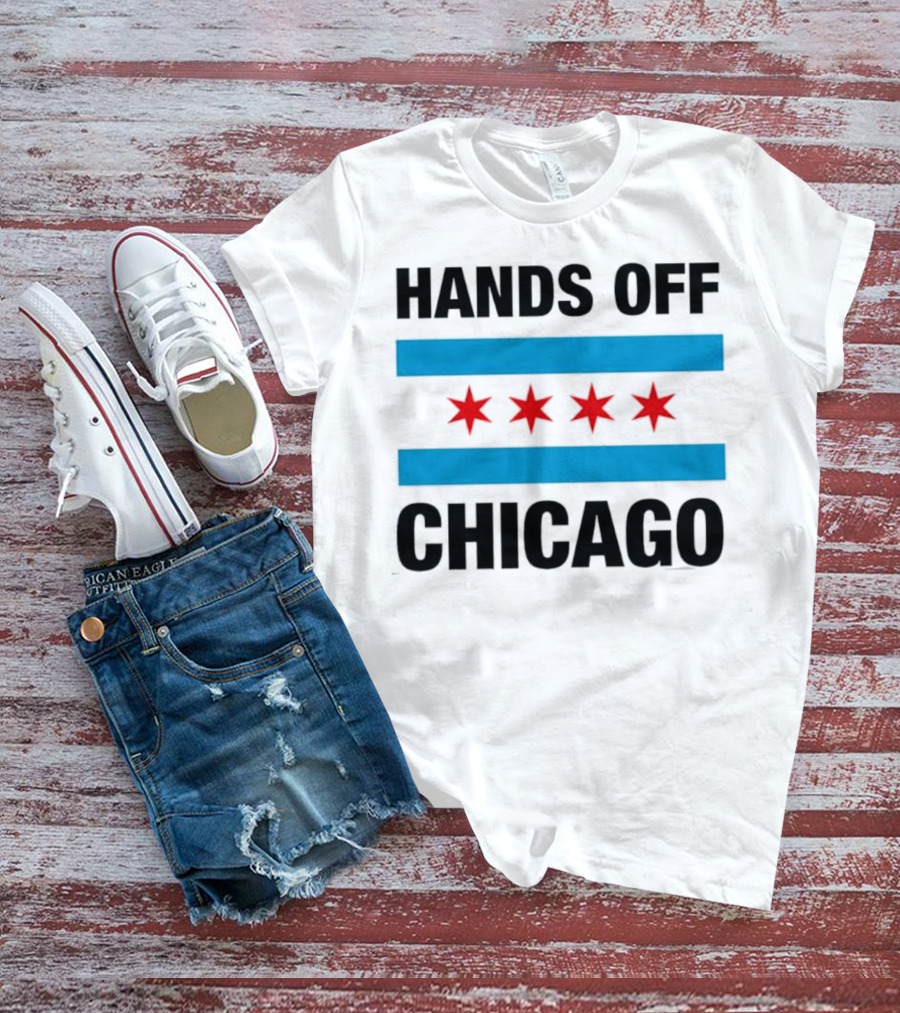 Chicago Flag Iconic Four Red Stars Blue Stripes T-Shirt