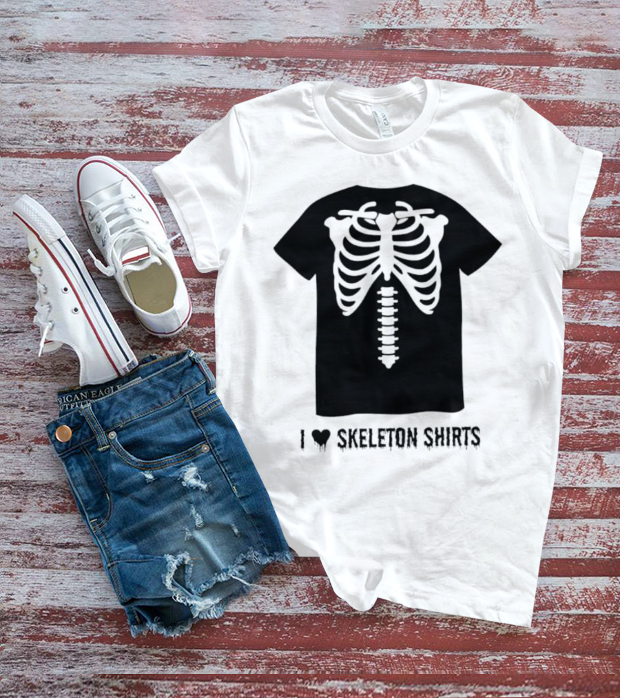 I Love Skeletons Heart Original Skeleton T-Shirt