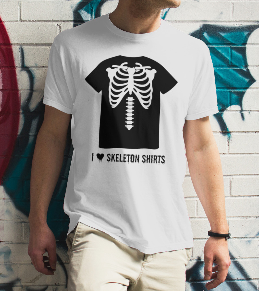 I Love Skeletons Heart Original Skeleton T-Shirt