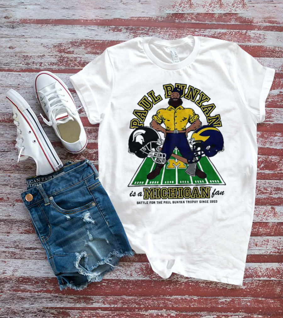 Paul Bunyan Michigan Wolverines M Helmet Since 1952 T-Shirt