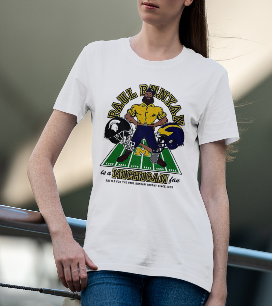 Paul Bunyan Michigan Wolverines M Helmet Since 1952 T-Shirt