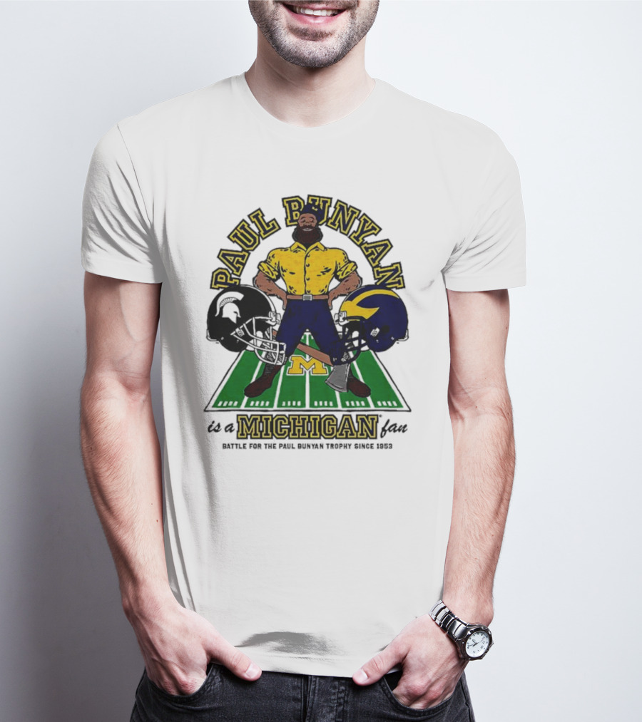 Paul Bunyan Michigan Wolverines M Helmet Since 1952 T-Shirt