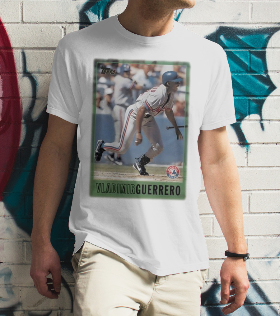 Montreal Expos Vladimir Guerrero MLB Topps Baseball Card T-Shirt