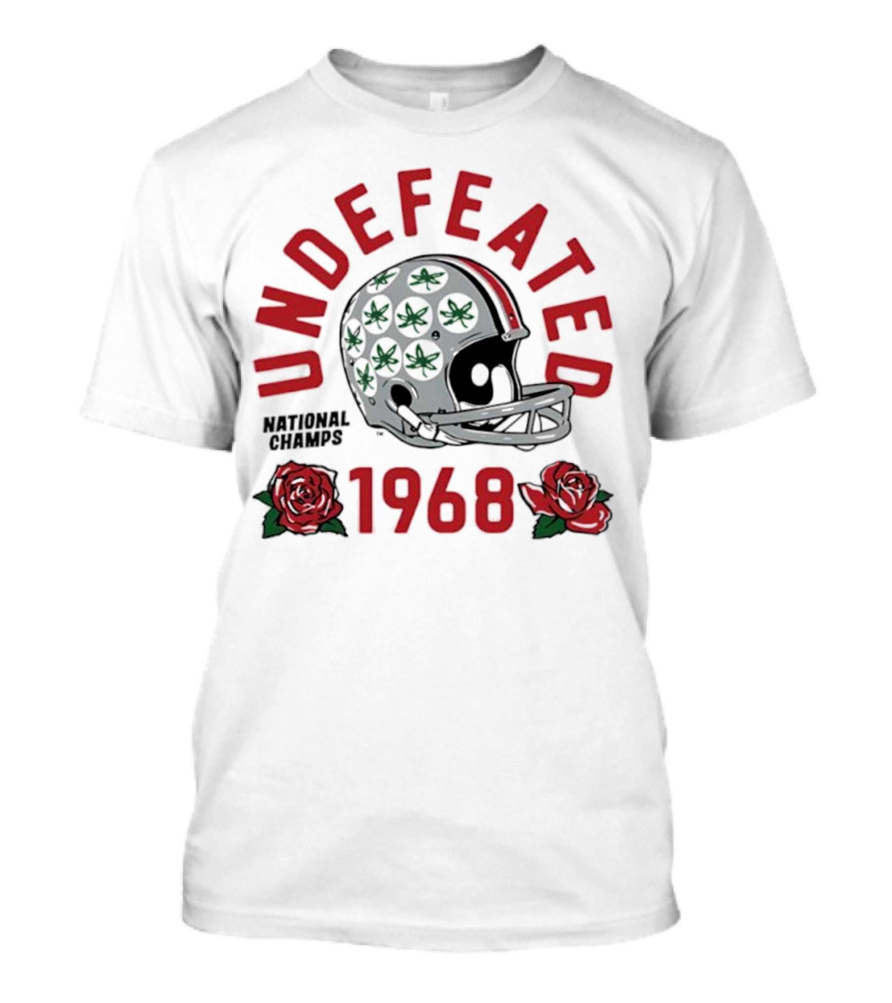 Ohio State Buckeyes Undefeated 1968 Rose Bowl Helmet T-Shirt