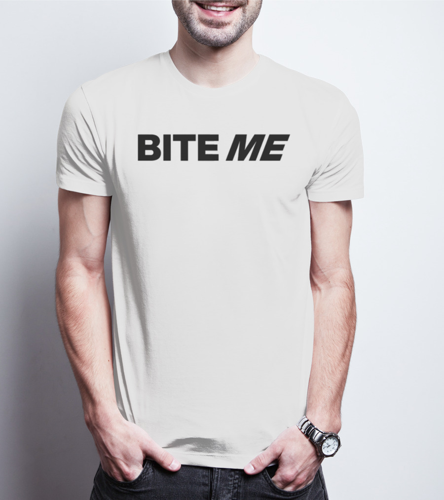 Bite Me Vampire Fangs Halloween Graphic T-Shirt