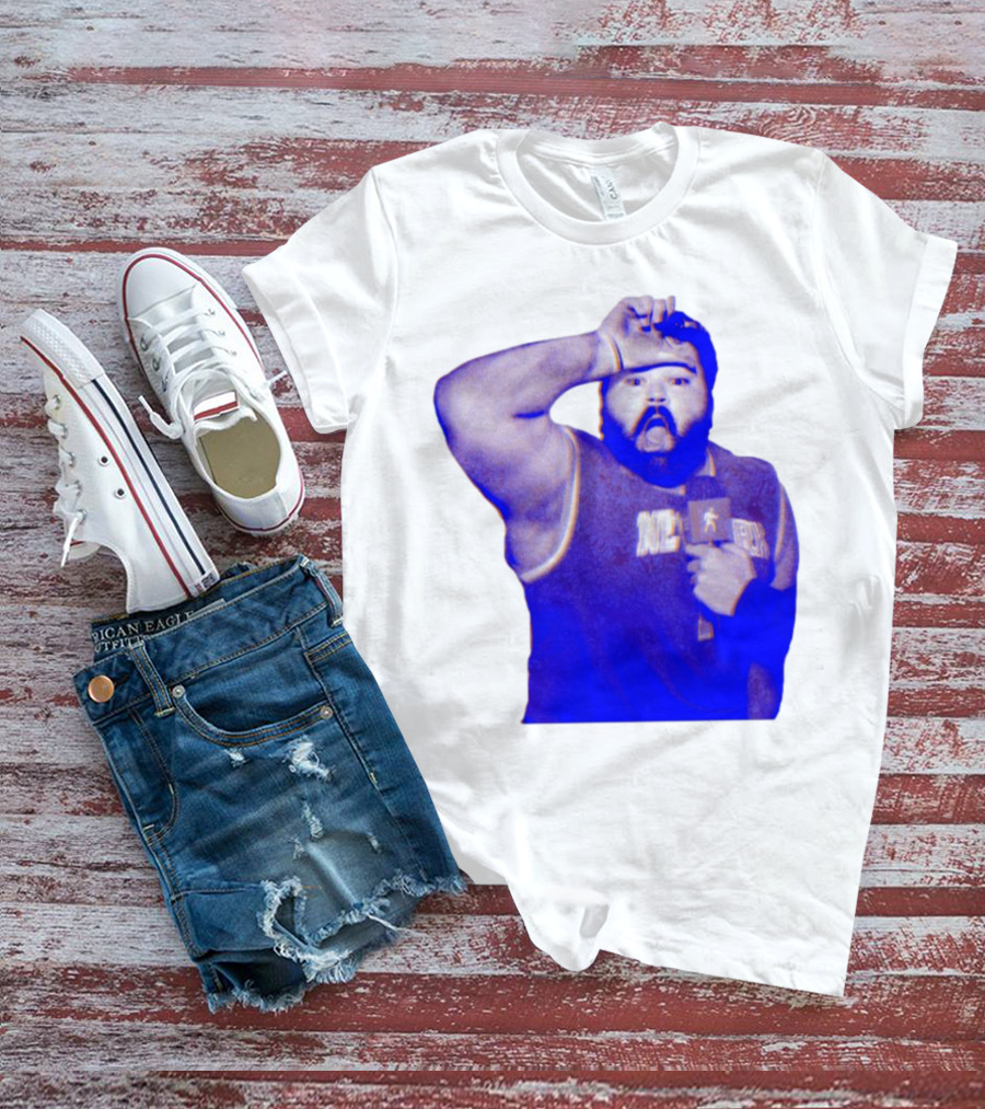 Karltowns Wearing Jason Dantona NYC Basketball Theme Blue Tone T-Shirt