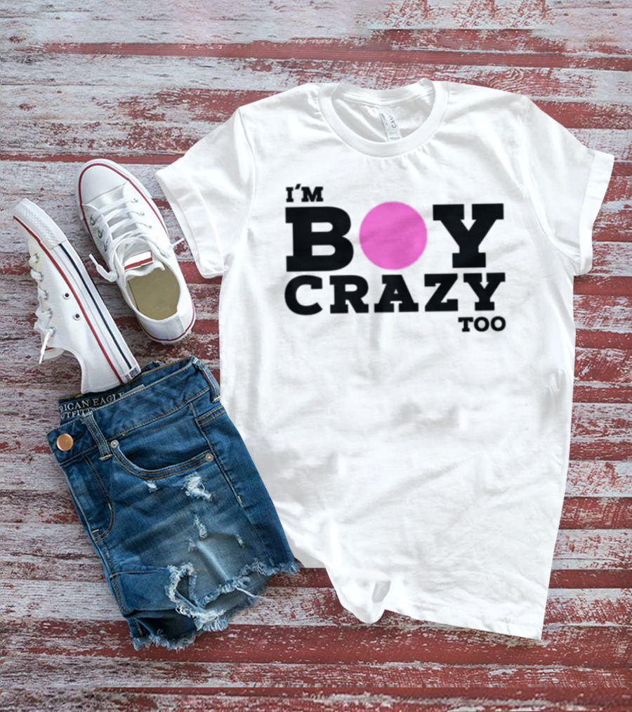 Kesha I'm Boy Crazy Too Pink Circle T-Shirt