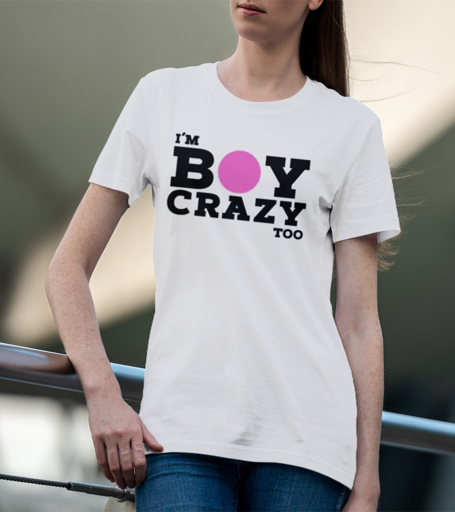 Kesha I'm Boy Crazy Too Pink Circle T-Shirt