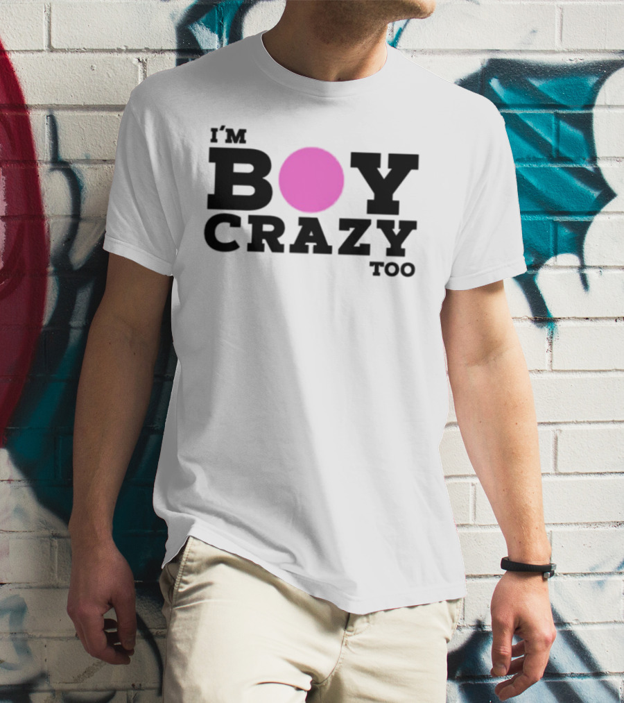Kesha I'm Boy Crazy Too Pink Circle T-Shirt