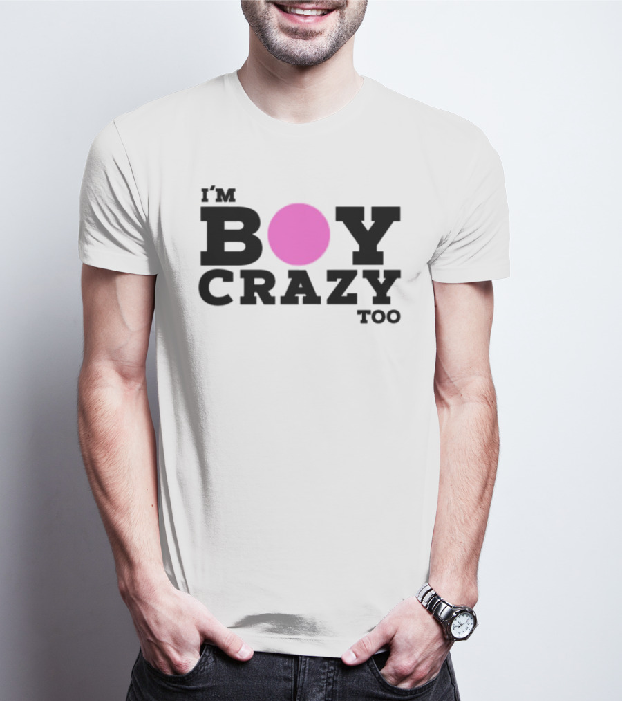 Kesha I'm Boy Crazy Too Pink Circle T-Shirt