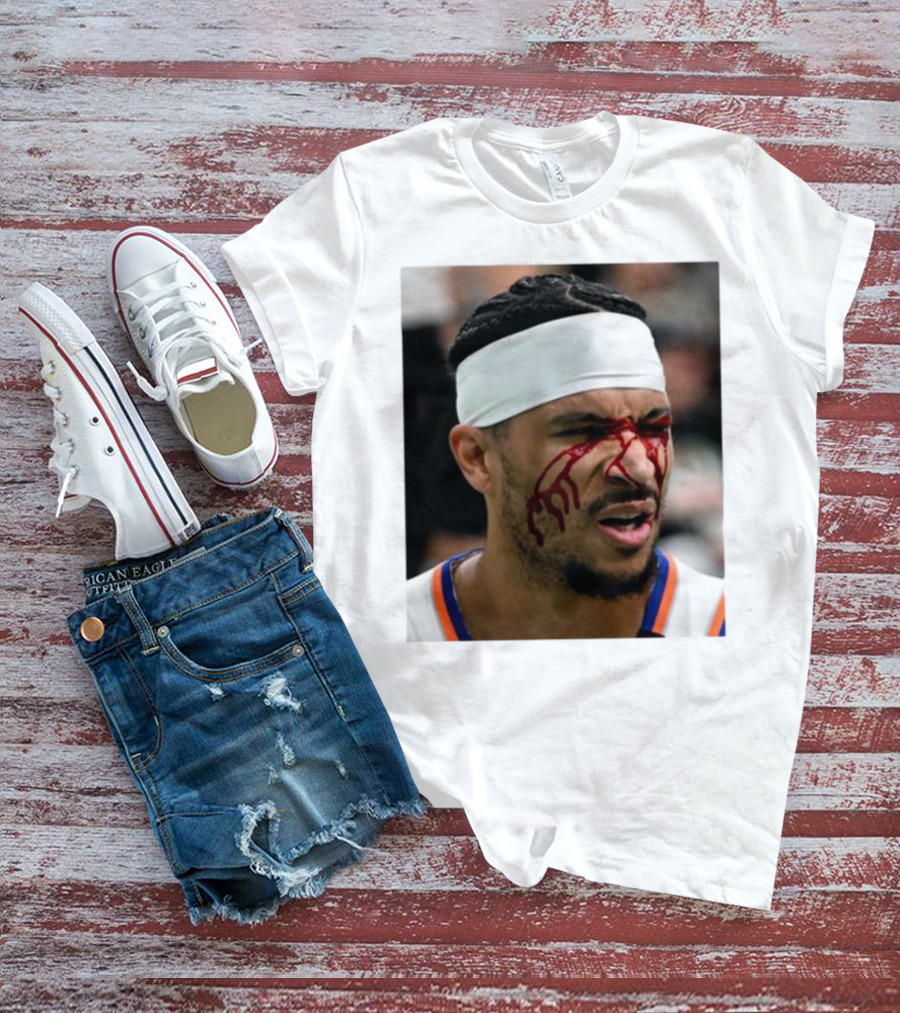 Limited Edition Josh Hart New York Knicks Elbowed Face Moment T-Shirt