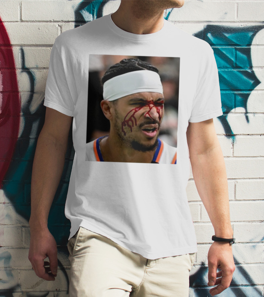 Limited Edition Josh Hart New York Knicks Elbowed Face Moment T-Shirt