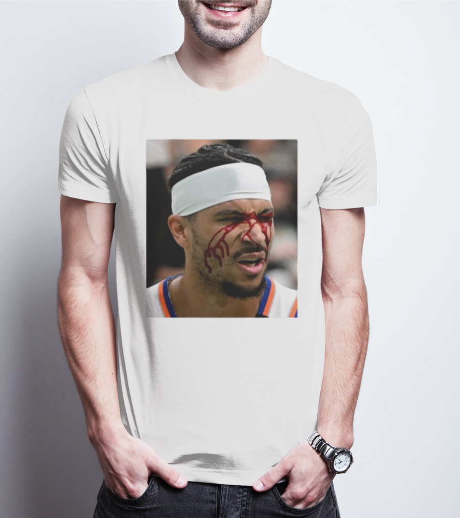 Limited Edition Josh Hart New York Knicks Elbowed Face Moment T-Shirt