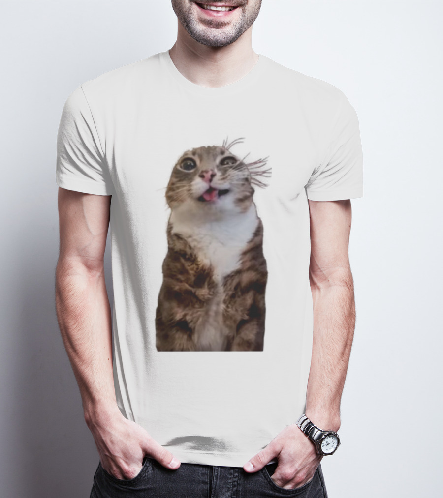 Rigby Cat Funny Feline Expression With Tongue Out T-Shirt